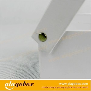 luxury apparel box with rivet