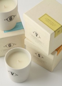 white hat box for candle