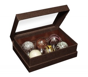 truffle gift box with window
