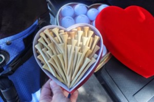 valentines day golf ball gift box