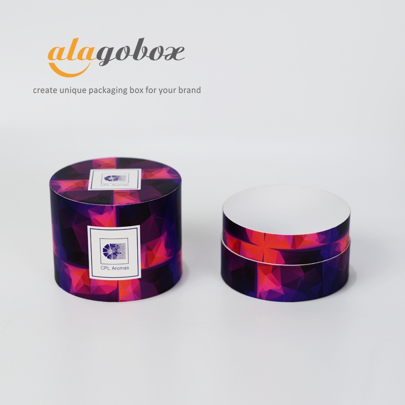 flat round fine fragrance packaging boxes