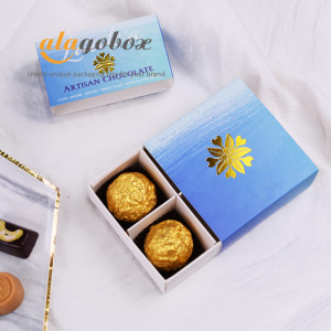 blue 4pc chocolate bonbon boxes