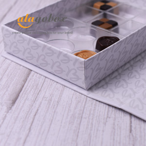 12pc handcrafted gourmet chocolate rigid box