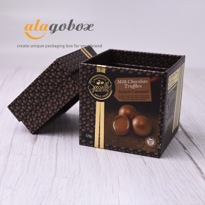 milk chocolate truffle packaging box
