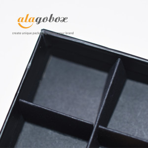 6pc artisan chocolate bonbon box paper inlay