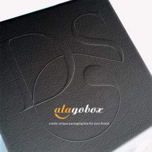 embossed logo on creative chocolate praline packaging box